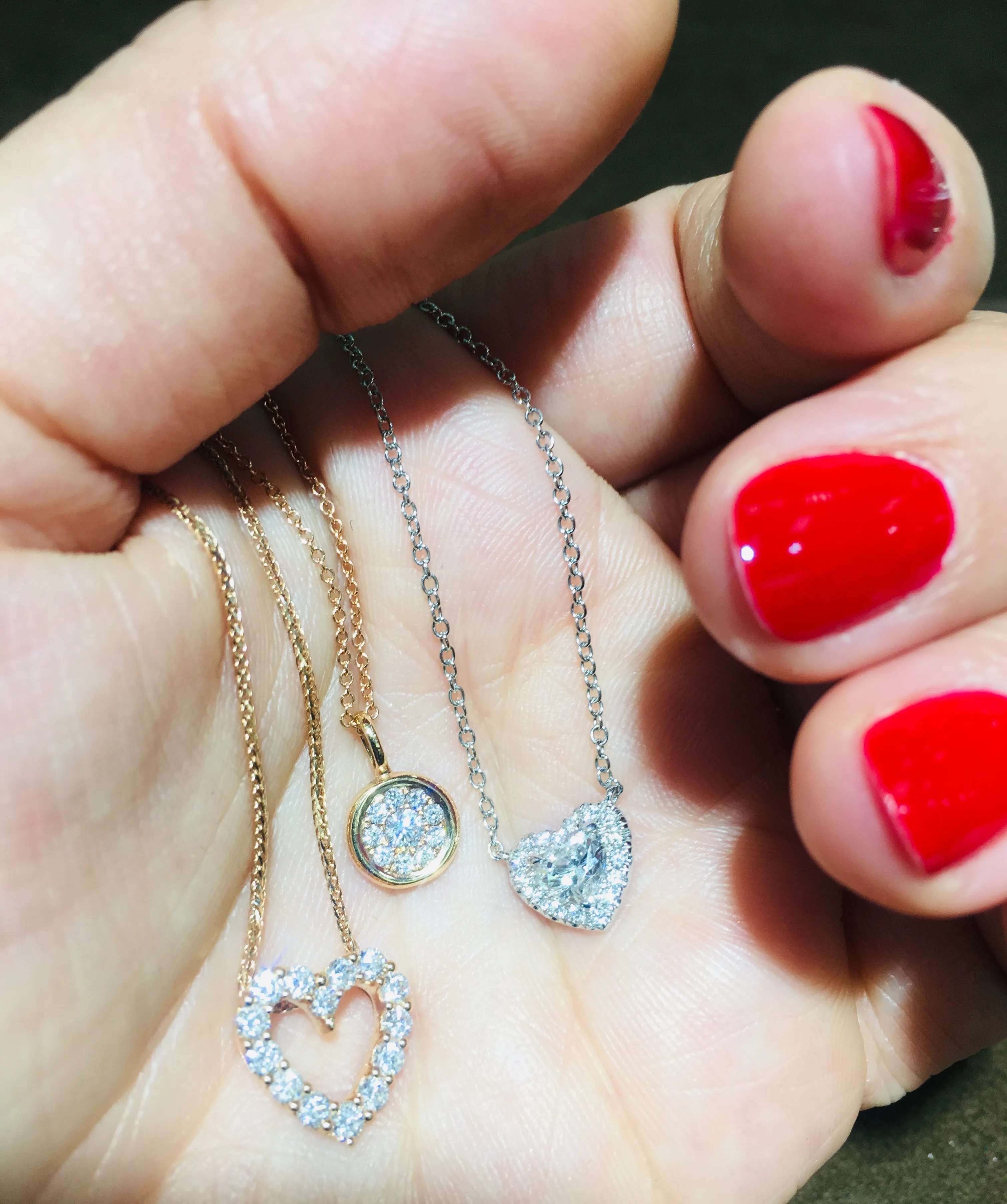 0.68CT T.W. Diamond Heart Halo Solitaire Necklace