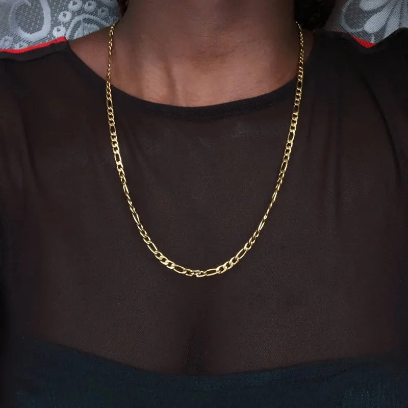 2022 Fashion Classic Figaro Chain Necklace Men Stainless Steel  Long Necklace For Men Women Chain Jewelry