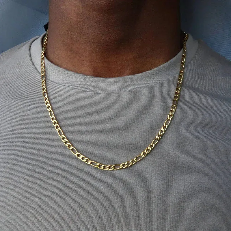 2022 Fashion Classic Figaro Chain Necklace Men Stainless Steel  Long Necklace For Men Women Chain Jewelry