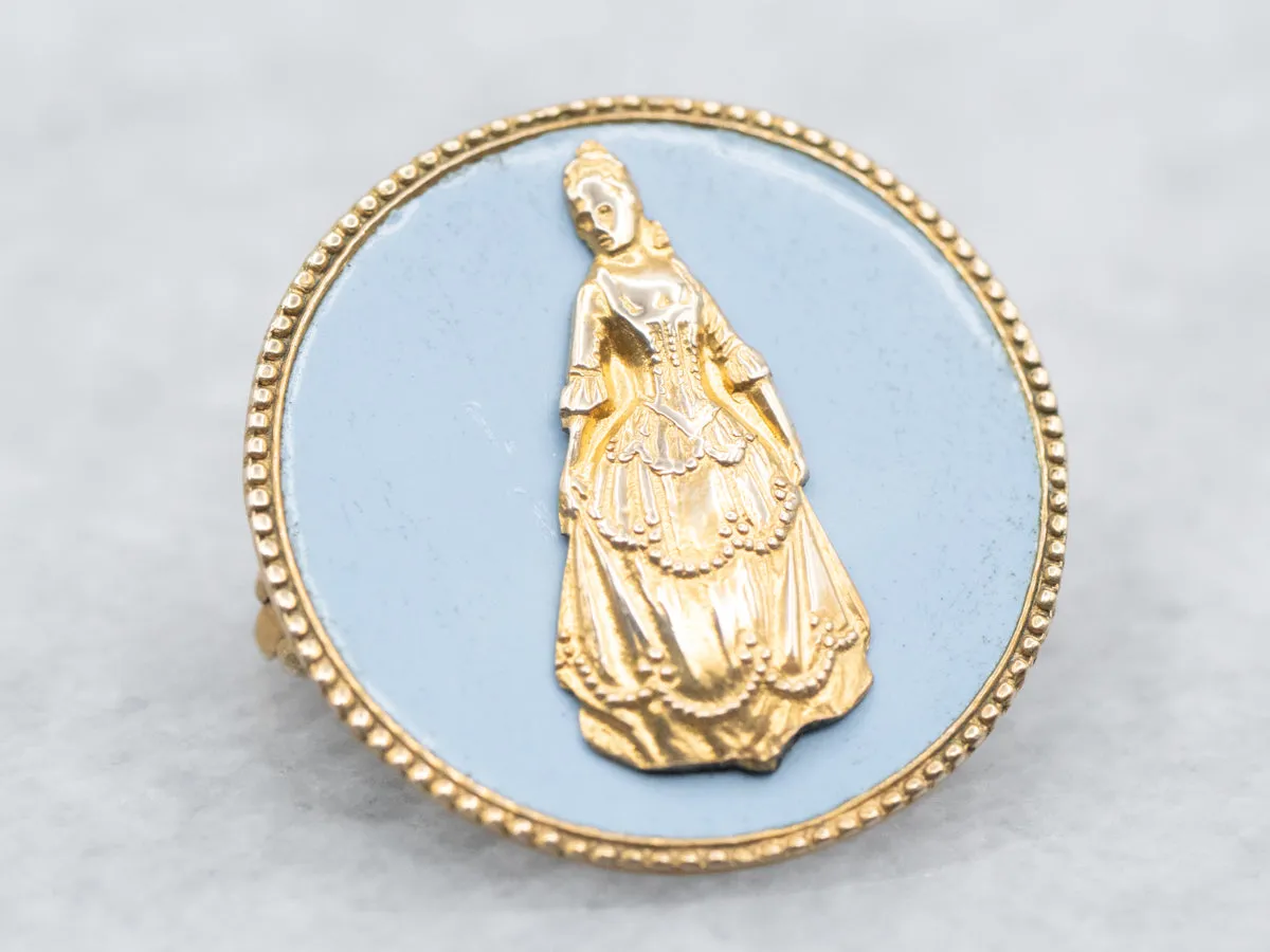 Antique Gold Georgian Era Women Brooch