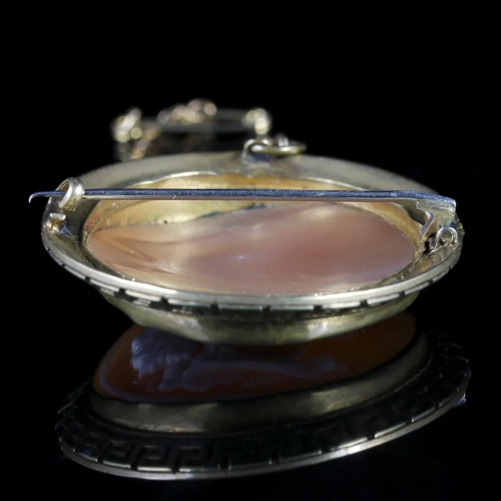 Antique Victorian Cameo Gold Brooch Circa 1860
