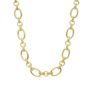 Bibbiena Poppi Clara 925 sterling silver gold plated link necklace