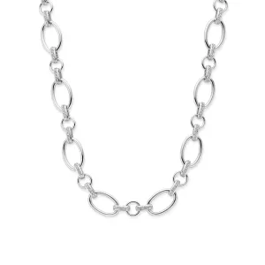Bibbiena Poppi Clara te 925 sterling silver link necklace with zirconia stones