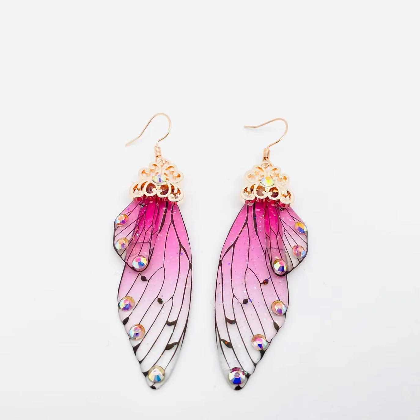 Butterfly Earrings - Jeweled
