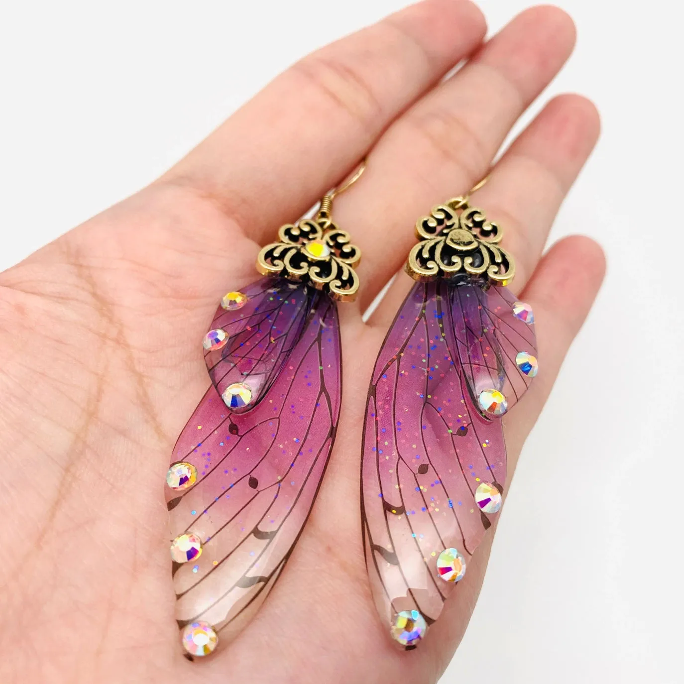 Butterfly Earrings - Jeweled