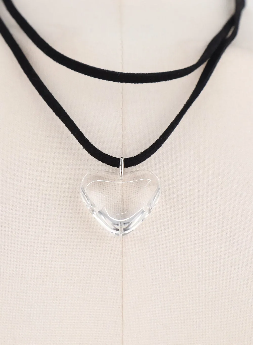 Clear Heart Necklace CL331