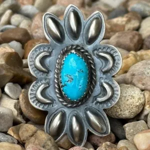 Concho & Turquoise Ring - SWTKNGSZ8