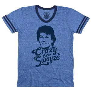 Crazy for Swayze Ringer V-Neck Tee | Supports World Health
