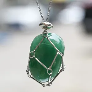Crystal Stone Holder Necklace