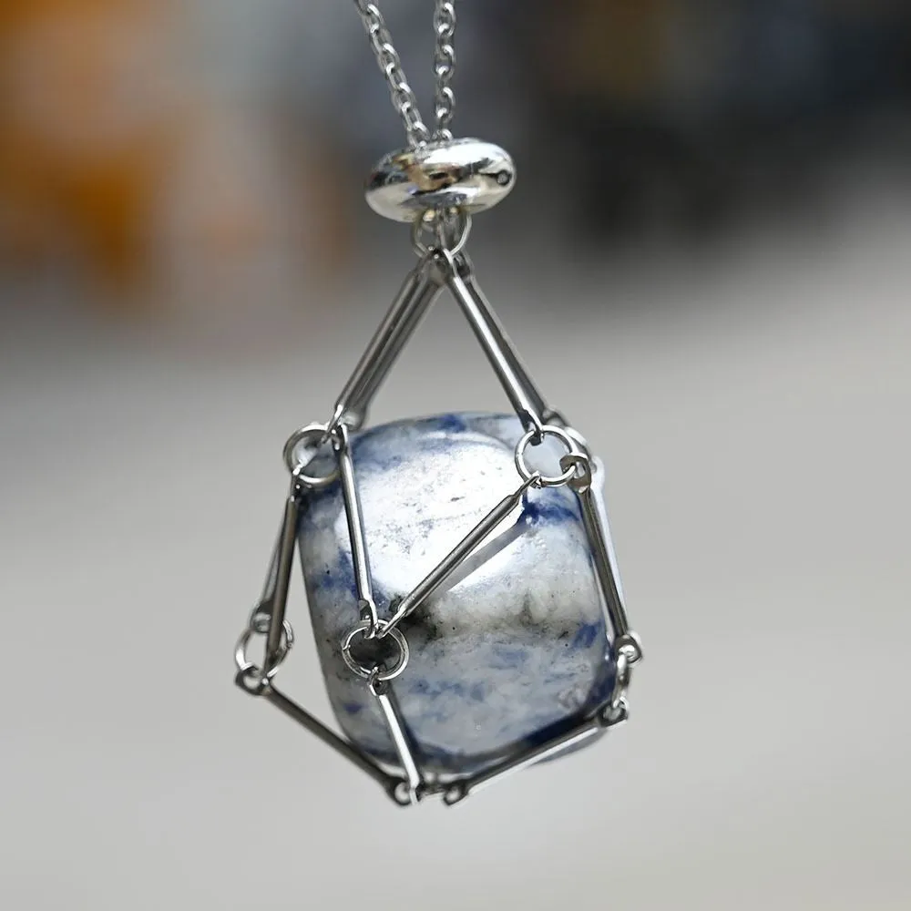 Crystal Stone Holder Necklace