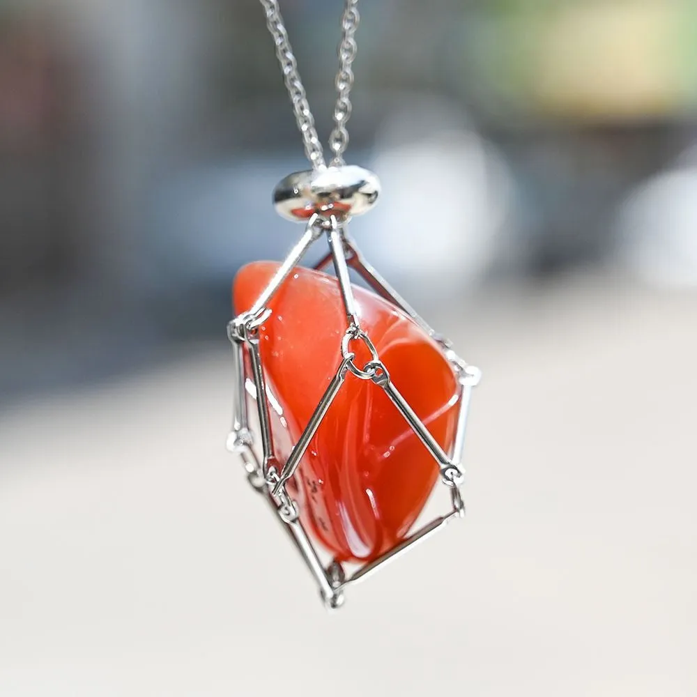 Crystal Stone Holder Necklace