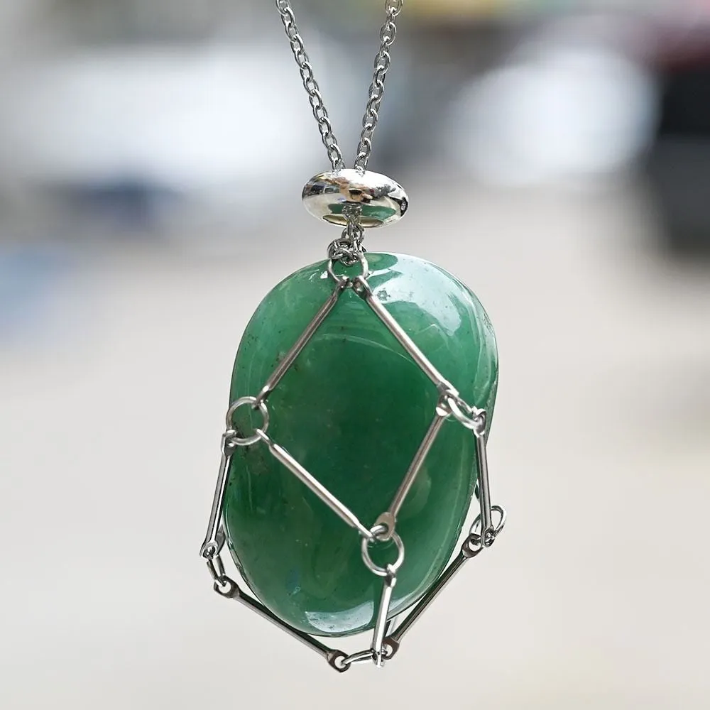 Crystal Stone Holder Necklace