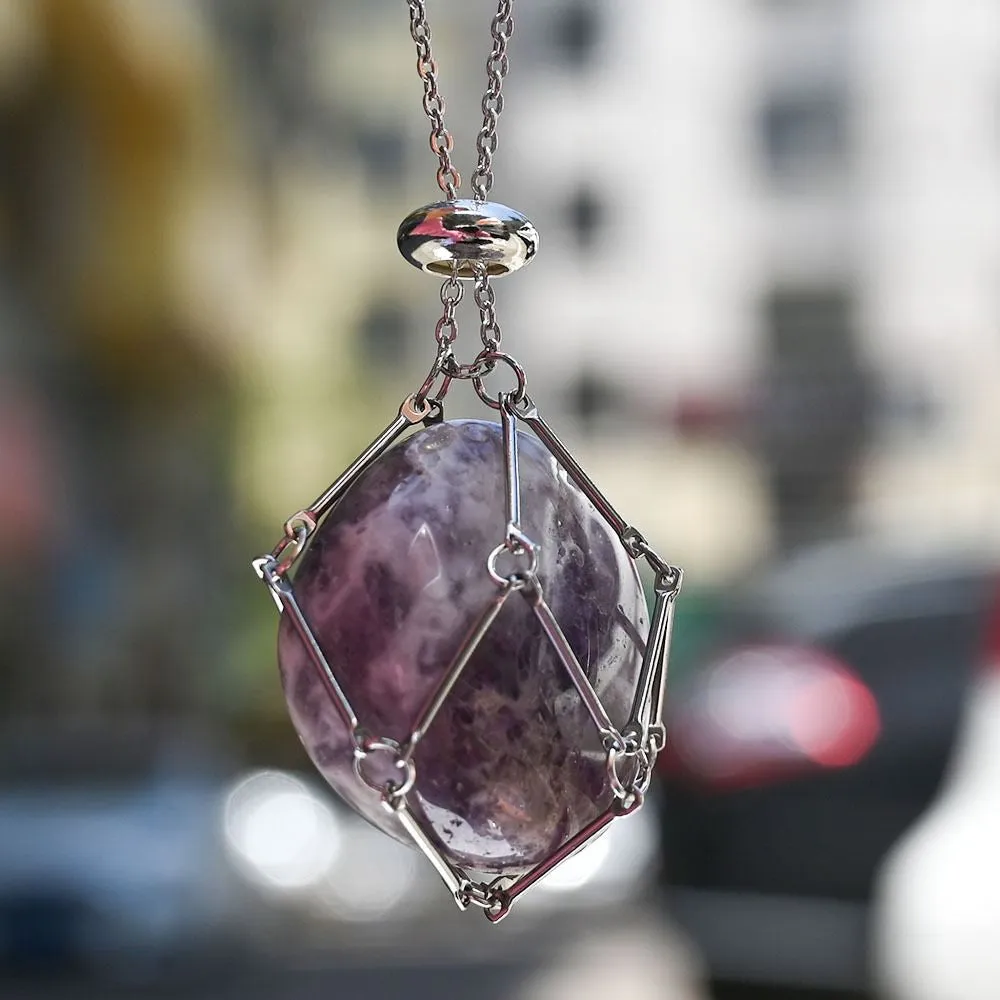 Crystal Stone Holder Necklace