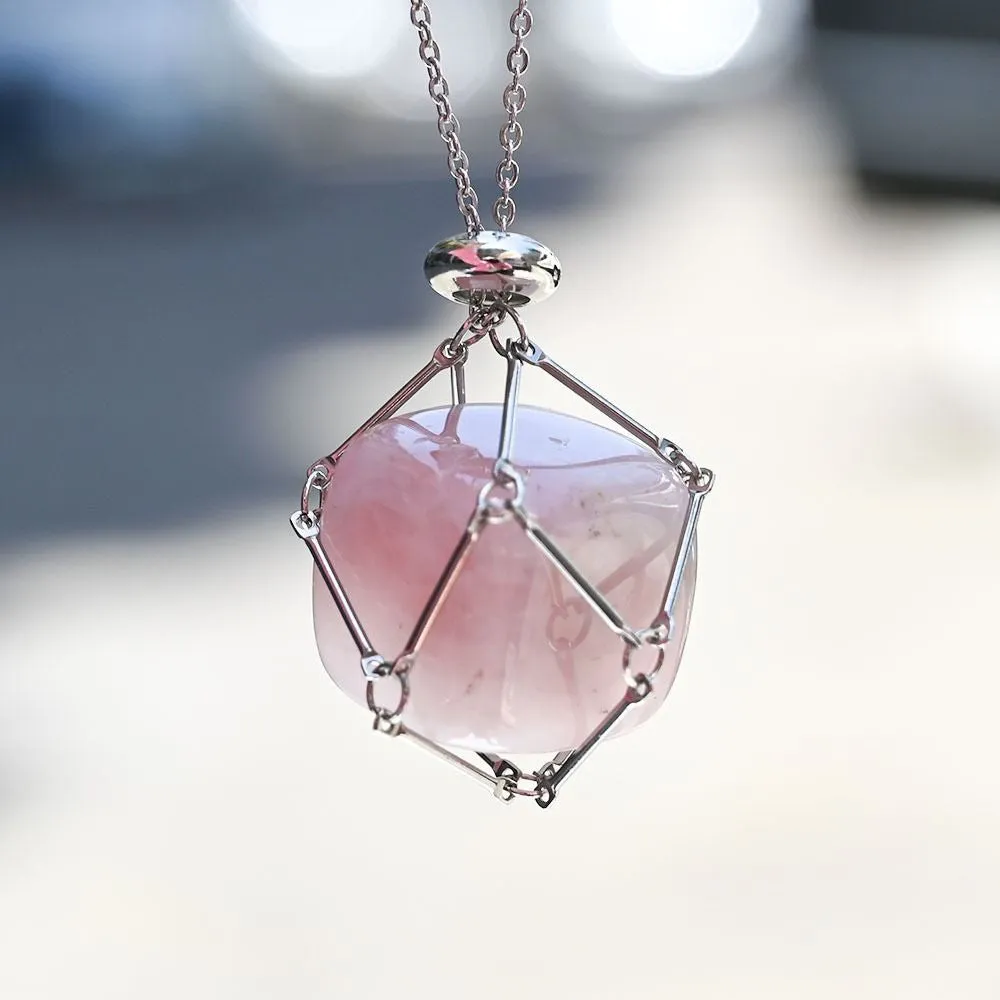 Crystal Stone Holder Necklace