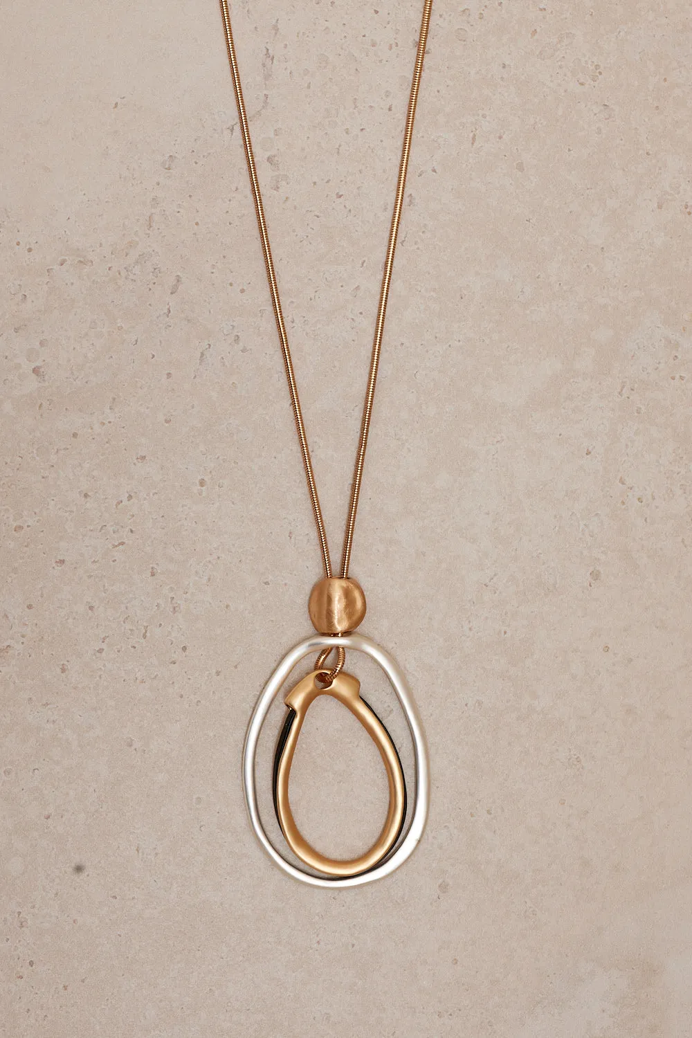 Dual Harmony Pendant Necklace - Gold/Silver