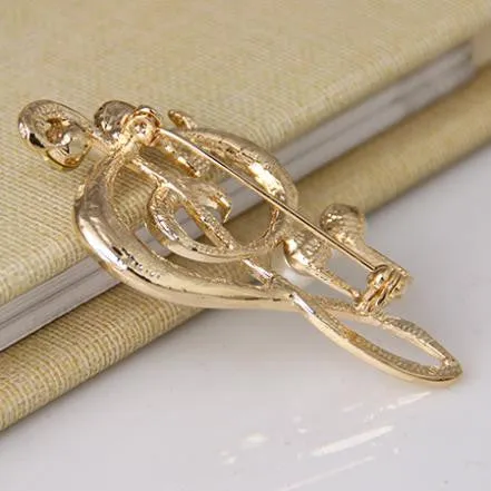 Elegant Music Note High-Grade Lovely Crystal Brooch Fashion Jewelry Rhinestone Pin Christmas Gift