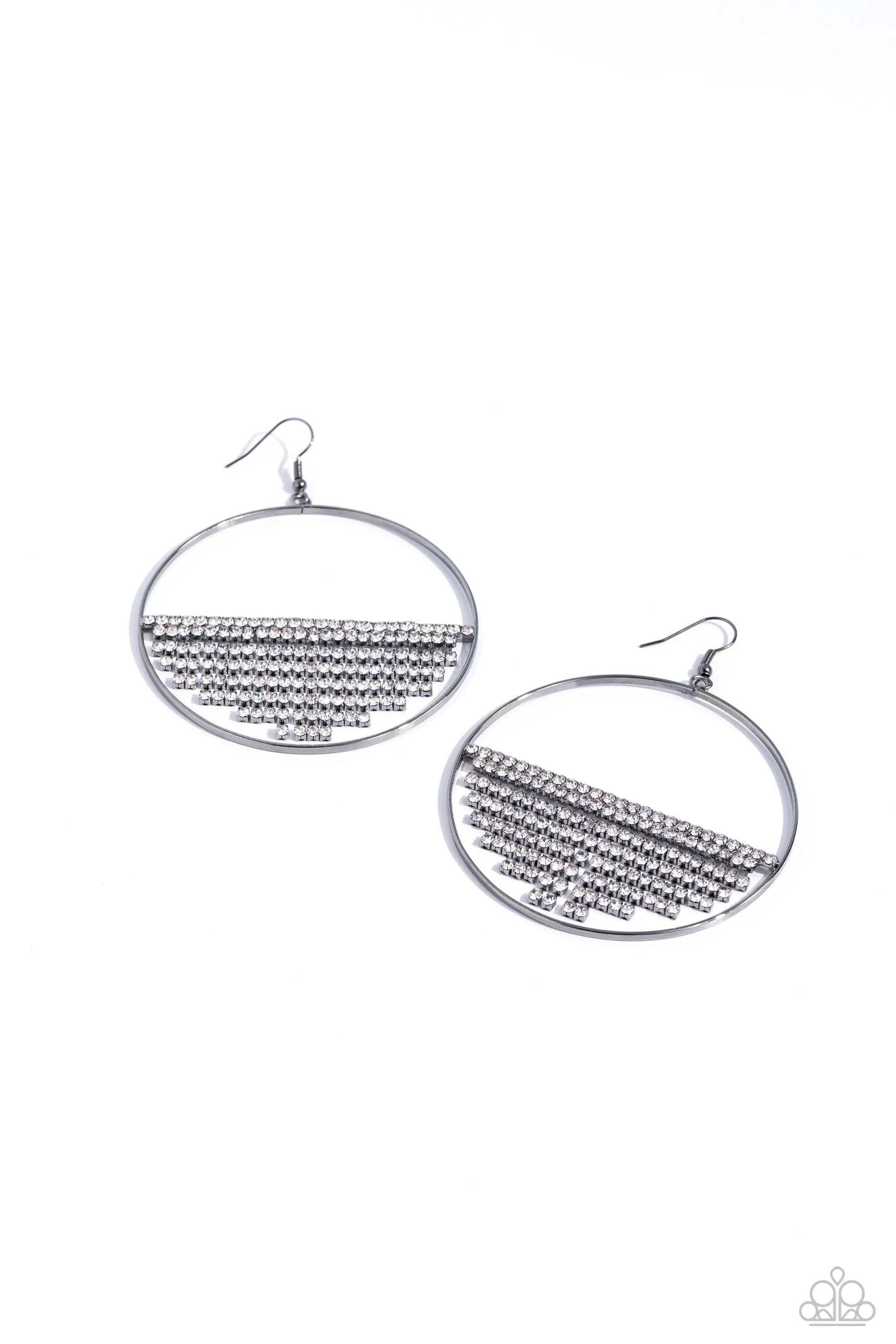 Fierce Fringe - Black Earrings - Paparazzi Accessories