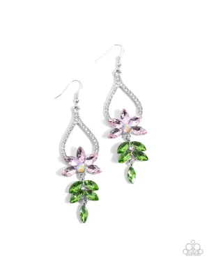 Floral Fuss - Pink Earrings - Paparazzi Accessories