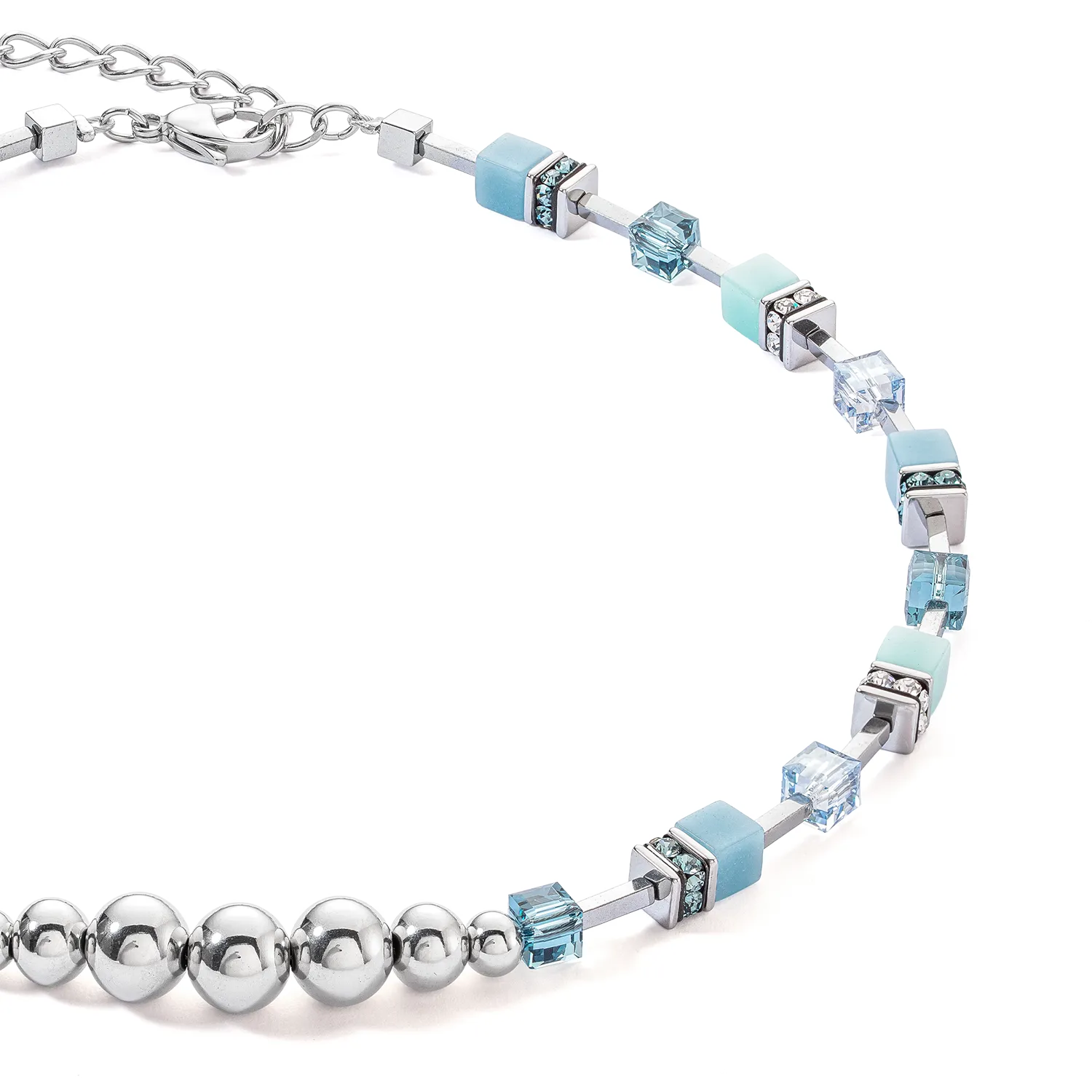 GeoCUBE® Fusion Spheres necklace ice blue