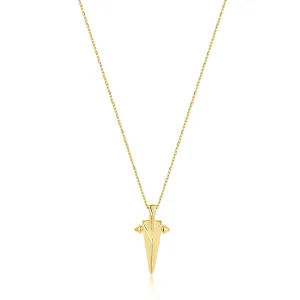 Gold Geometric Point Pendant Necklace