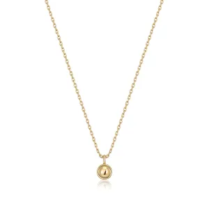 Gold Orb Drop Pendant Necklace