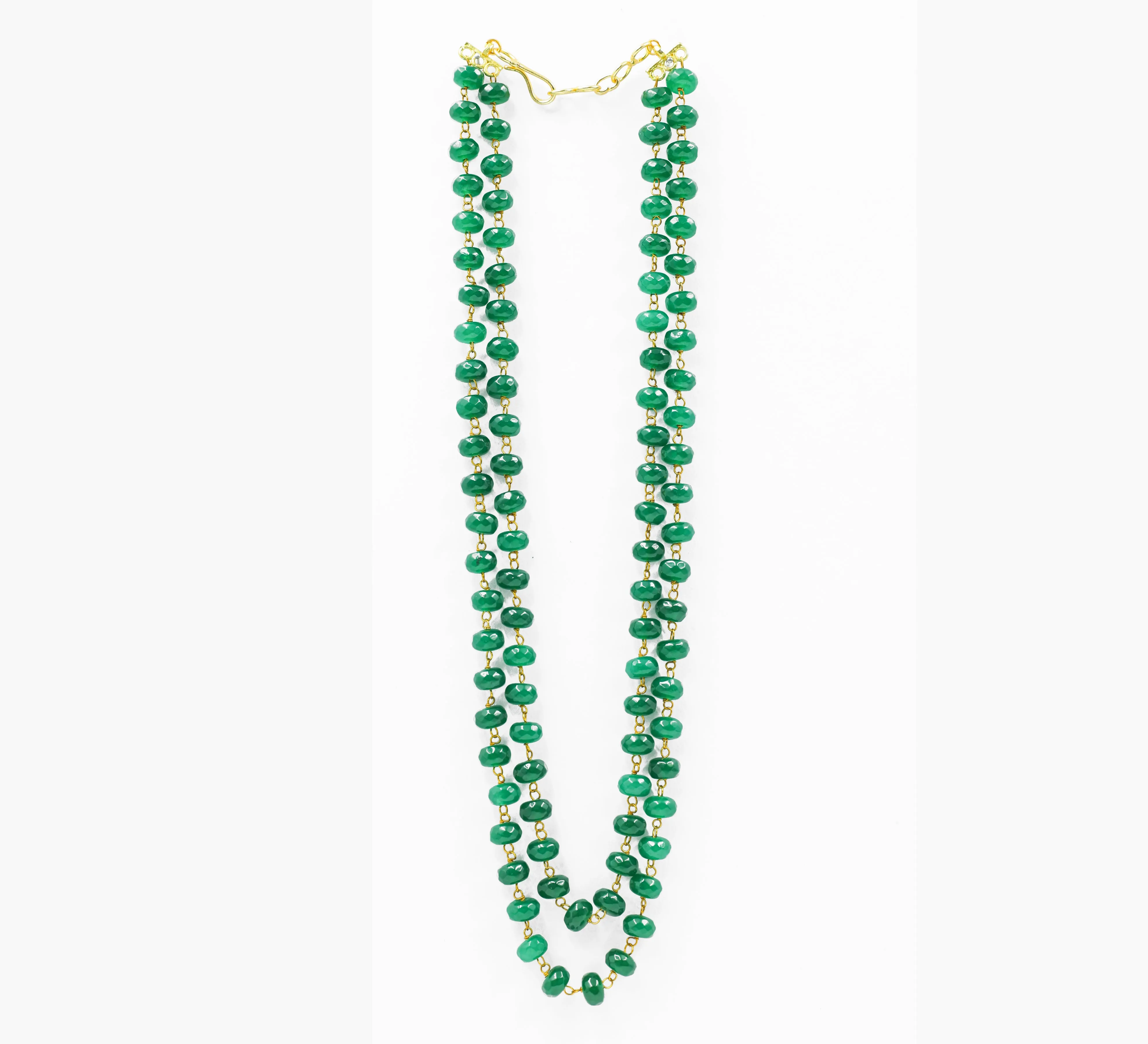 Gold-Plated Baati Beads Mala Set