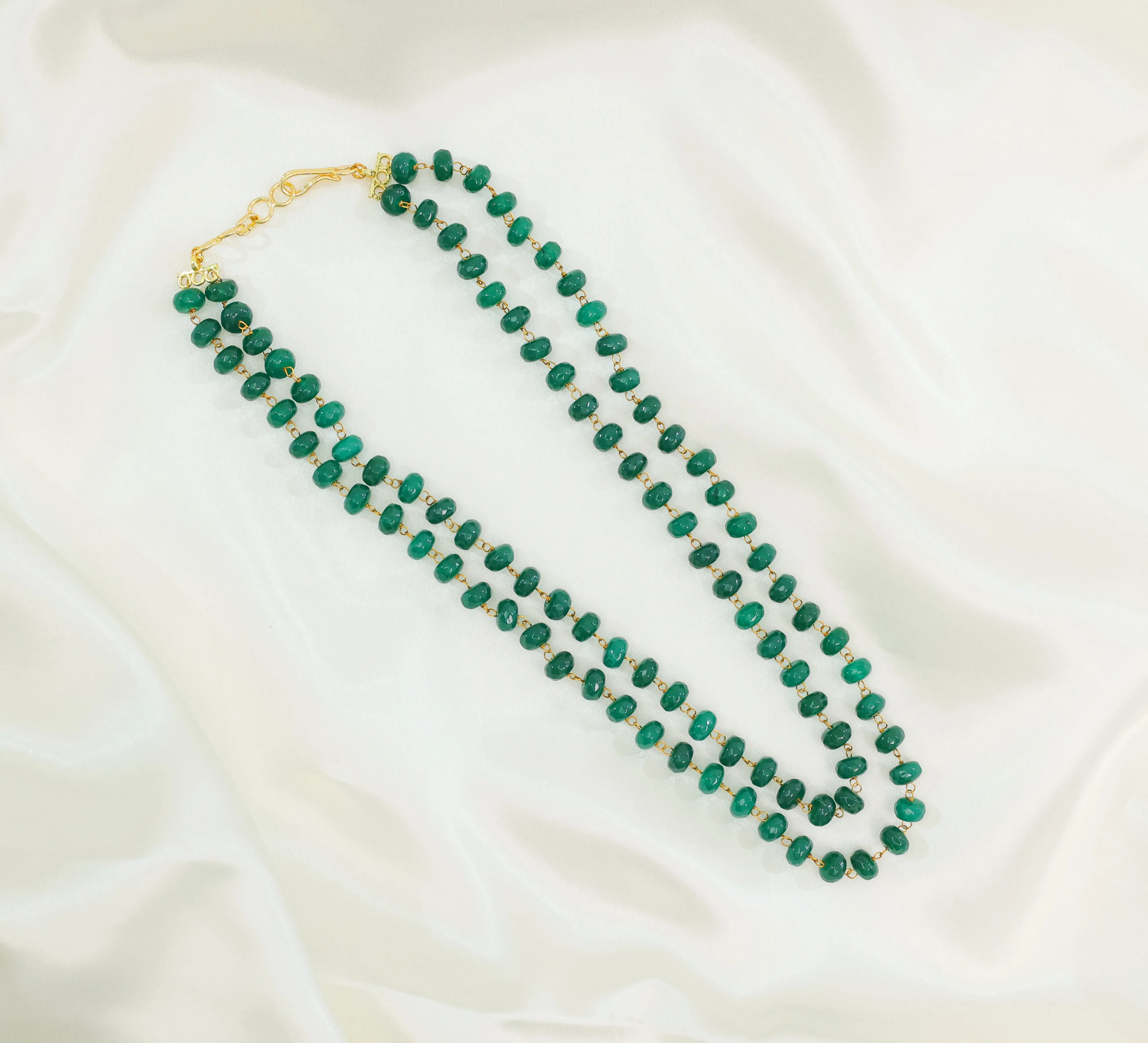 Gold-Plated Baati Beads Mala Set