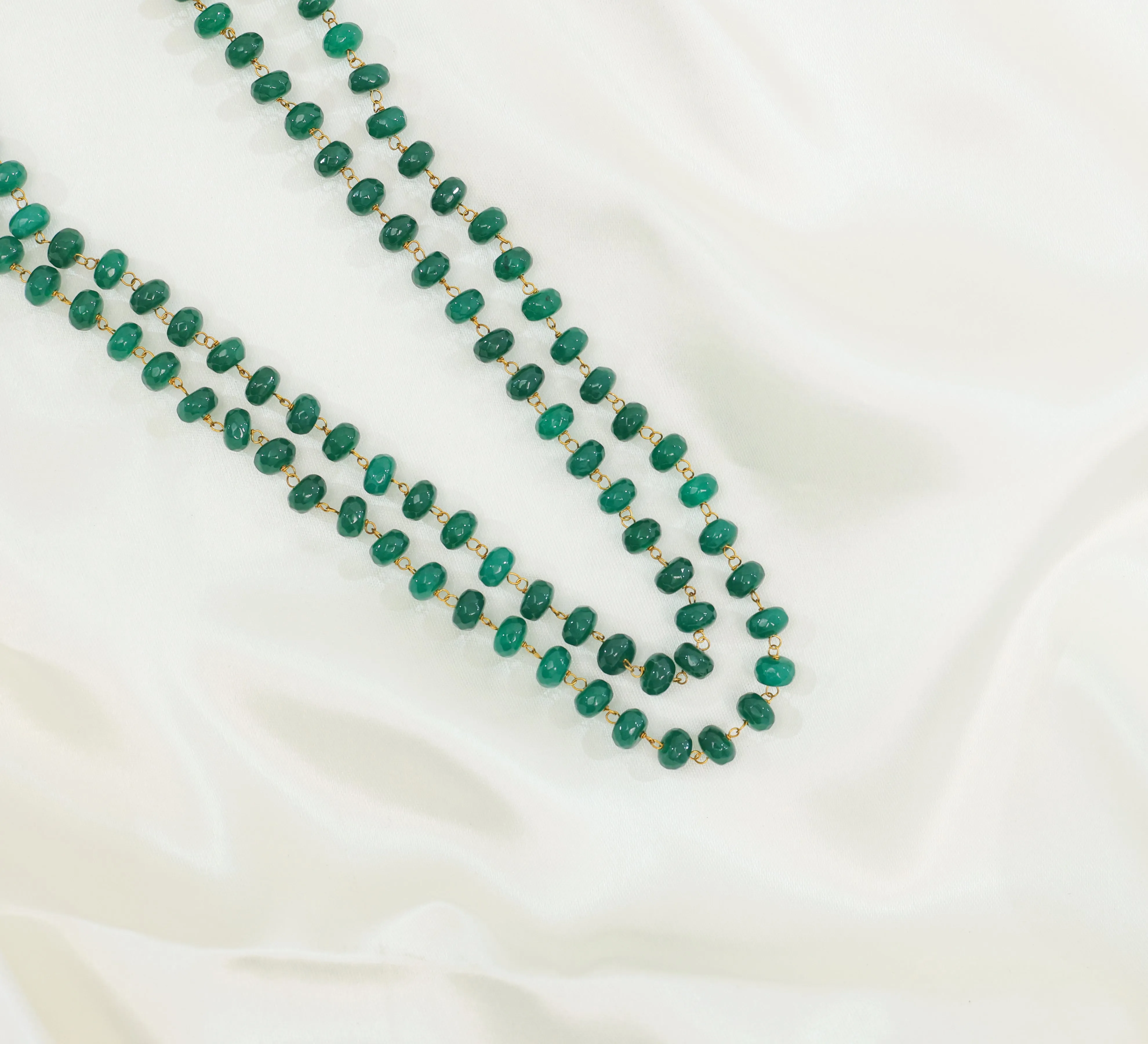 Gold-Plated Baati Beads Mala Set