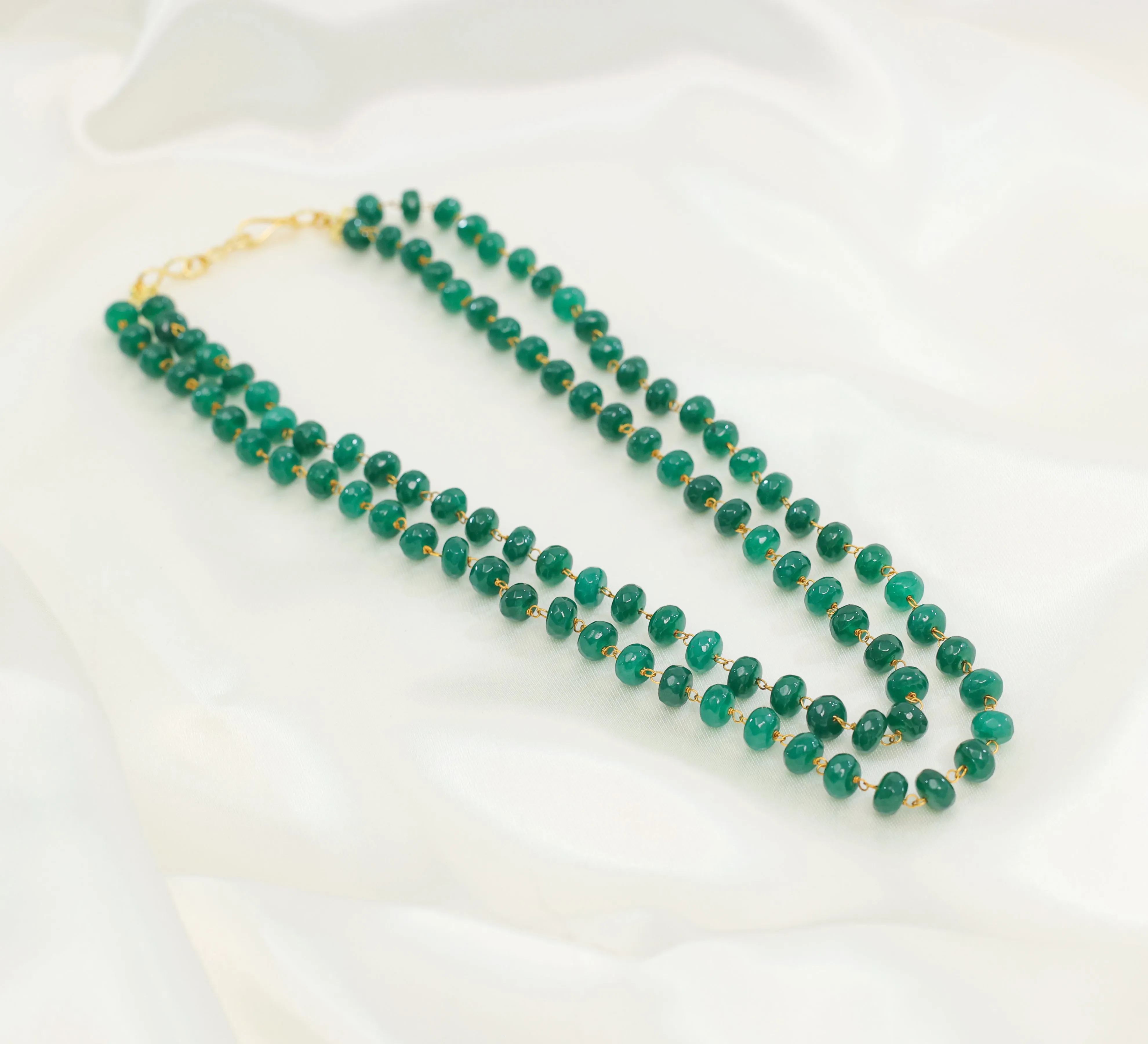 Gold-Plated Baati Beads Mala Set