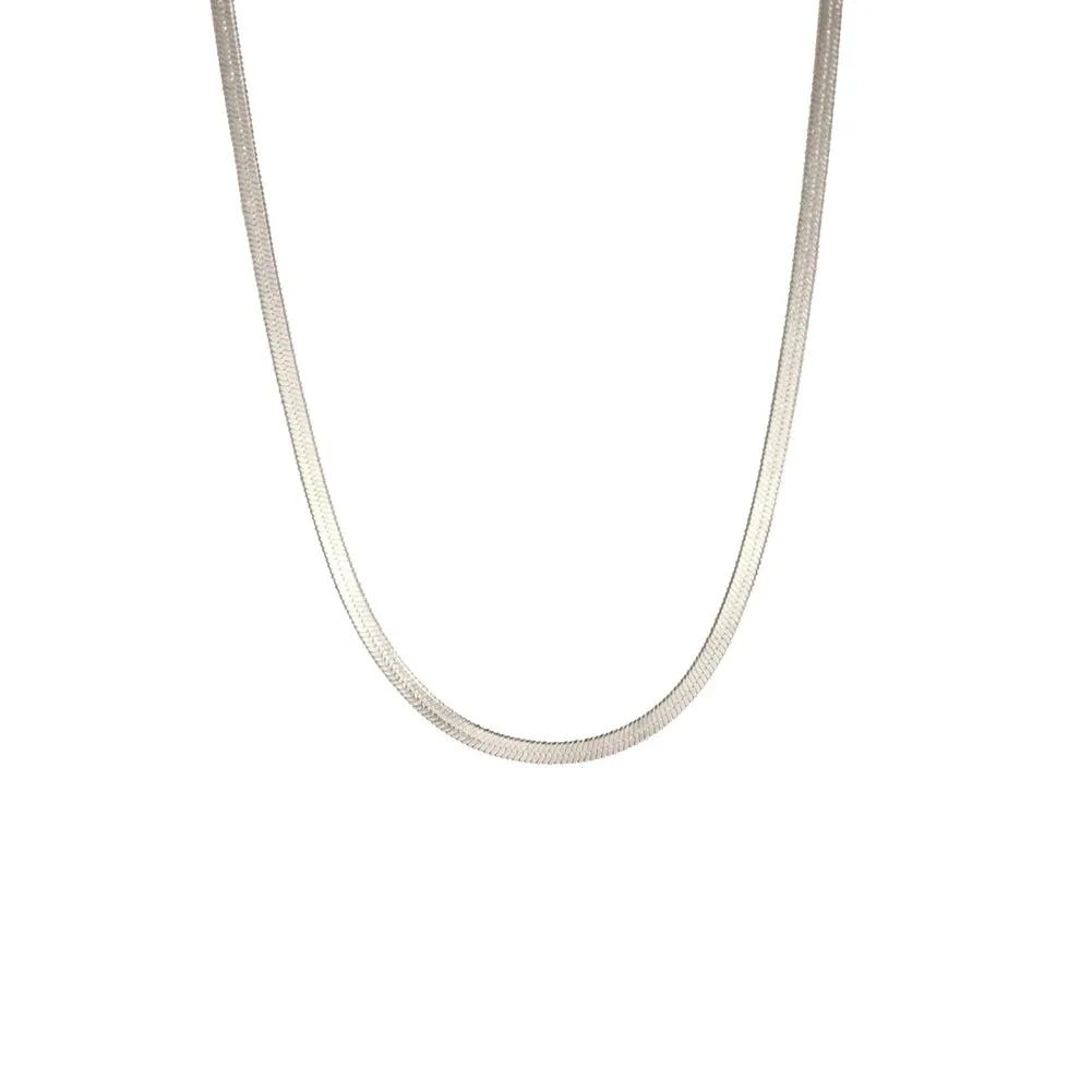 Hip Hop Snake Chain Necklace for Men New Fashion Stainless Steel Silver Color Necklace Jewelry Accessories Party Gift
