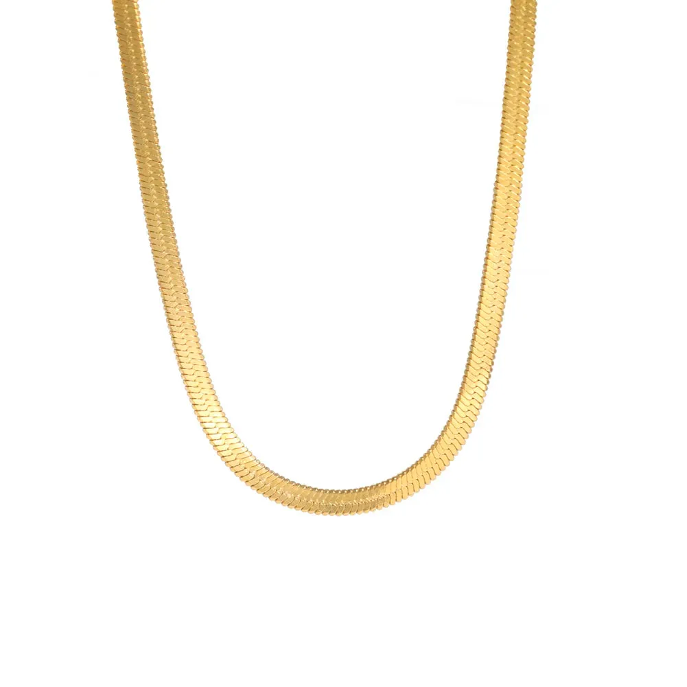 Hip Hop Snake Chain Necklace for Men New Fashion Stainless Steel Silver Color Necklace Jewelry Accessories Party Gift