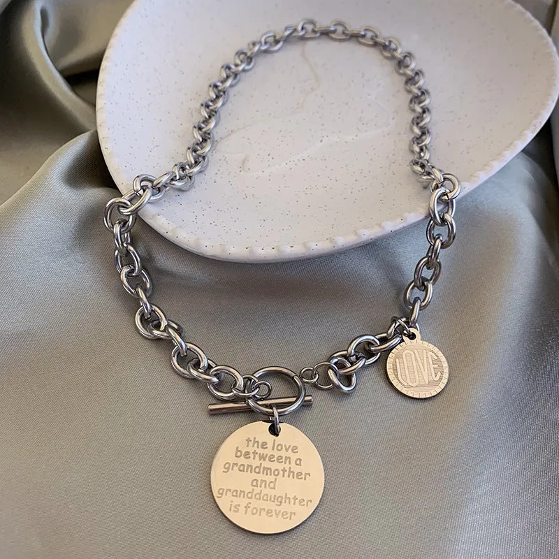Hip-Pop Style Alphabet Necklace