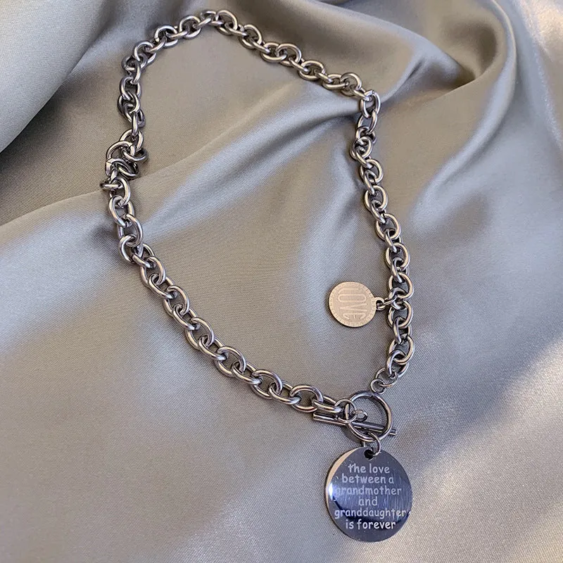 Hip-Pop Style Alphabet Necklace