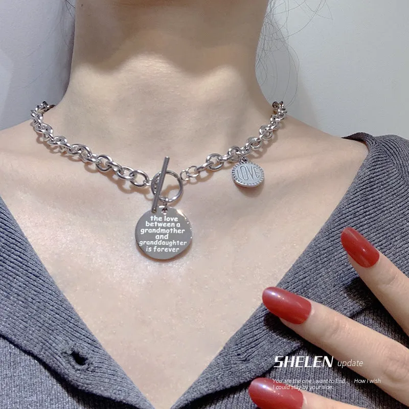 Hip-Pop Style Alphabet Necklace