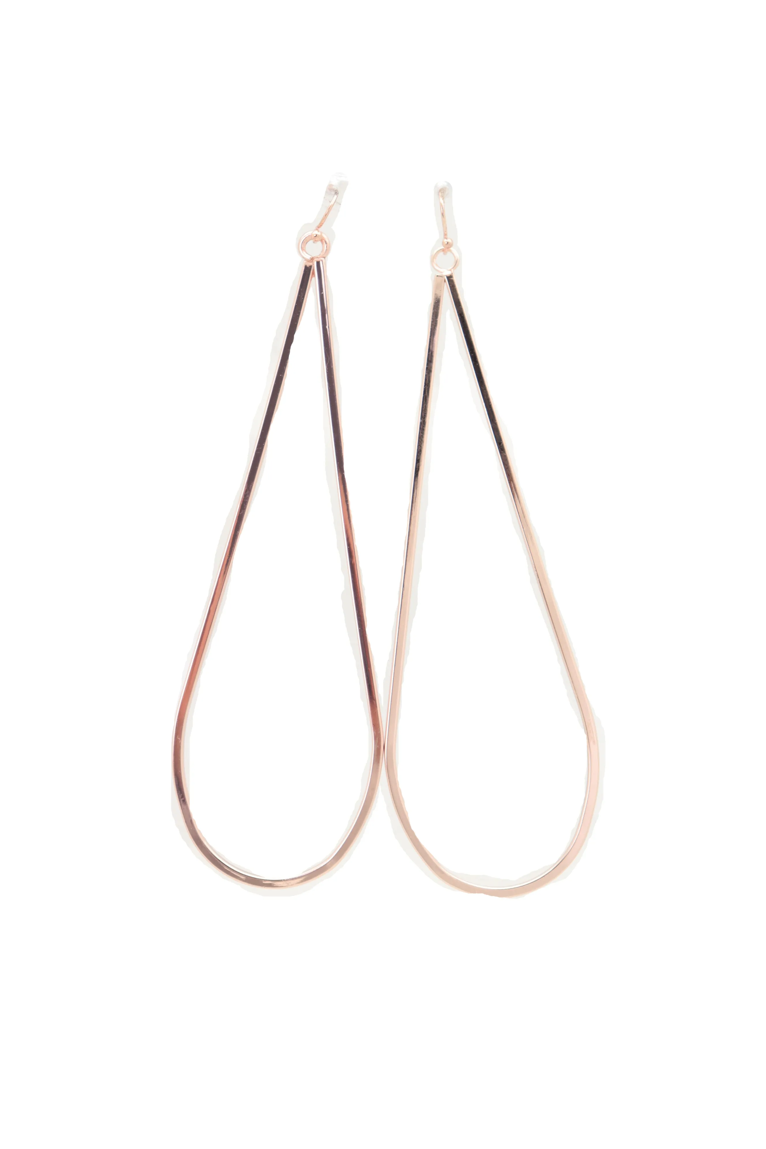 Hook Earrings Set Rose Gold Metal Dangle Water Drop Hoop