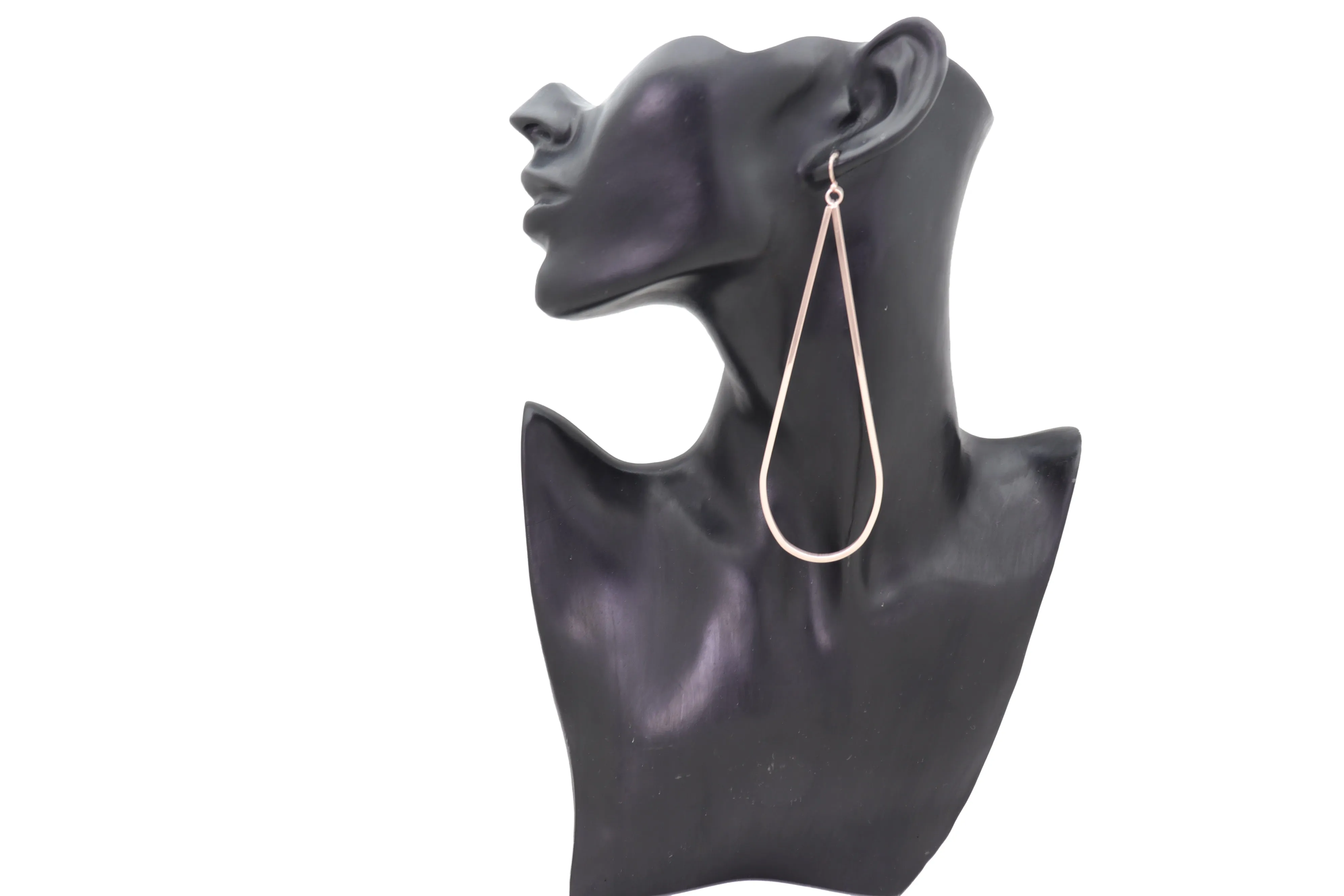 Hook Earrings Set Rose Gold Metal Dangle Water Drop Hoop