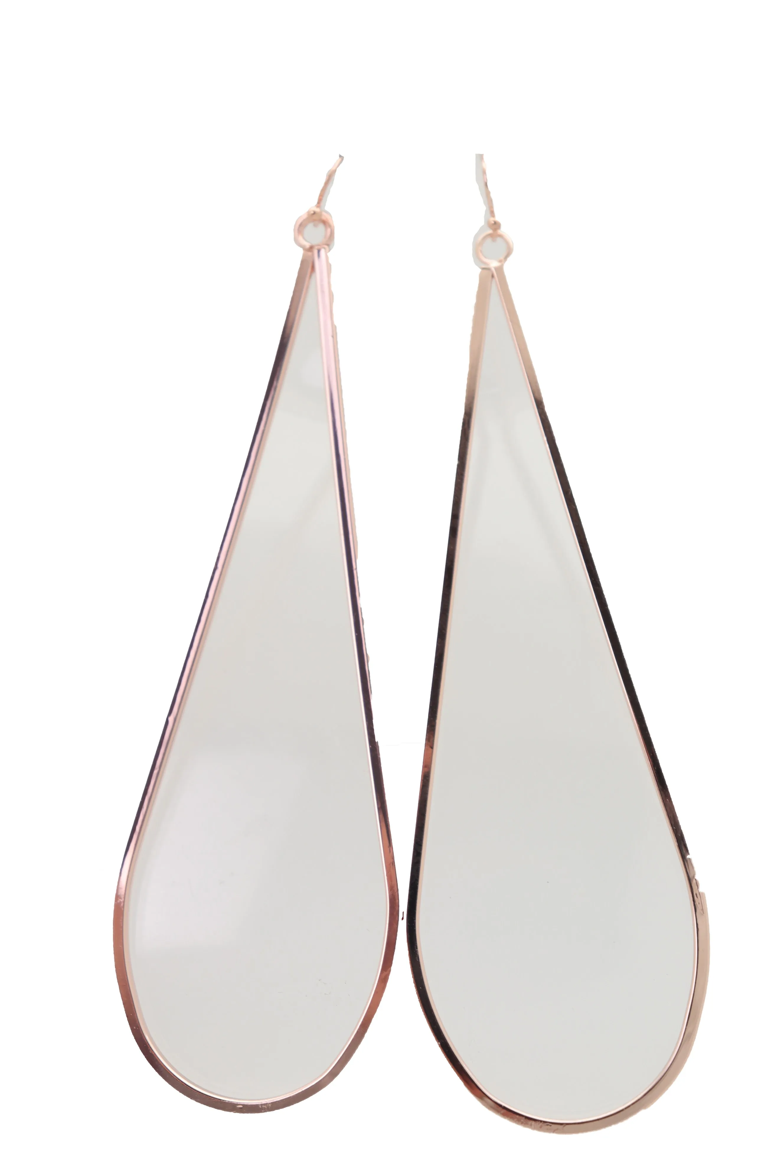 Hook Earrings Set Rose Gold Metal Dangle Water Drop Hoop