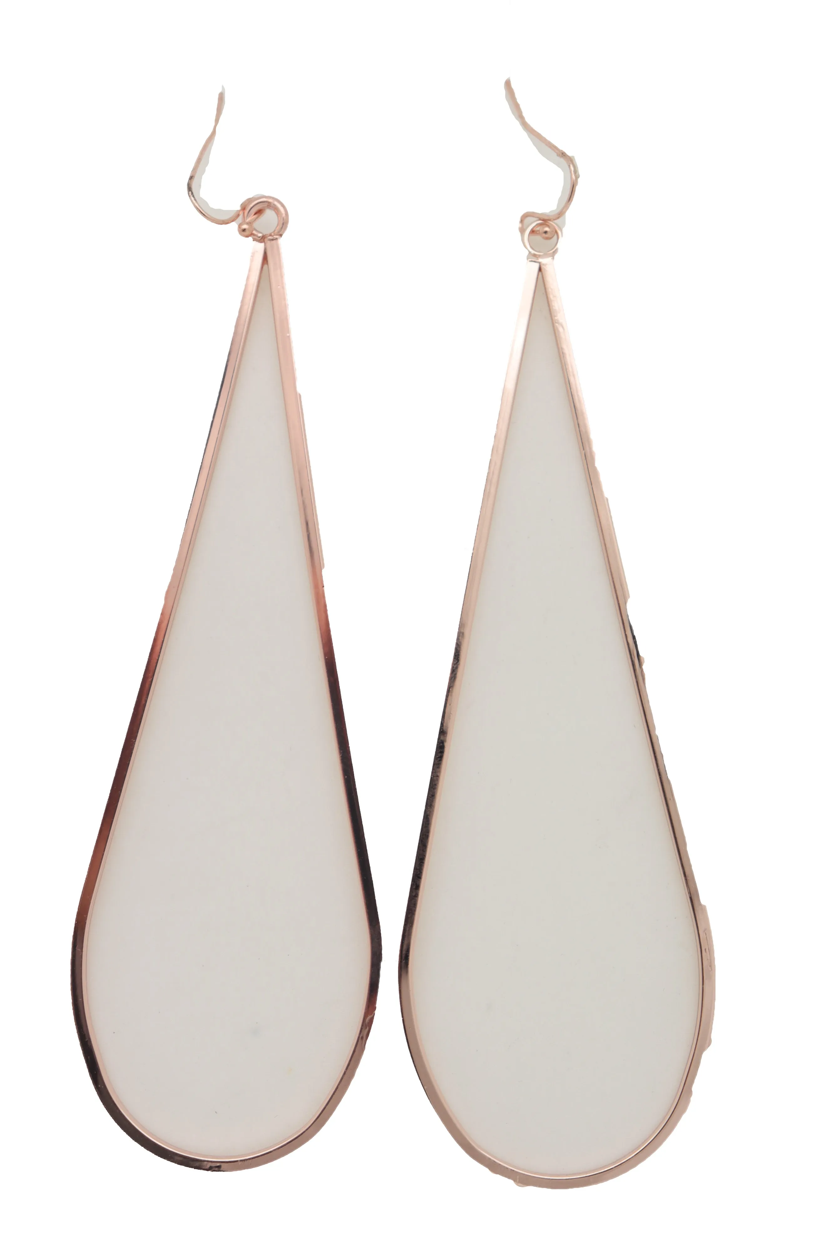 Hook Earrings Set Rose Gold Metal Dangle Water Drop Hoop