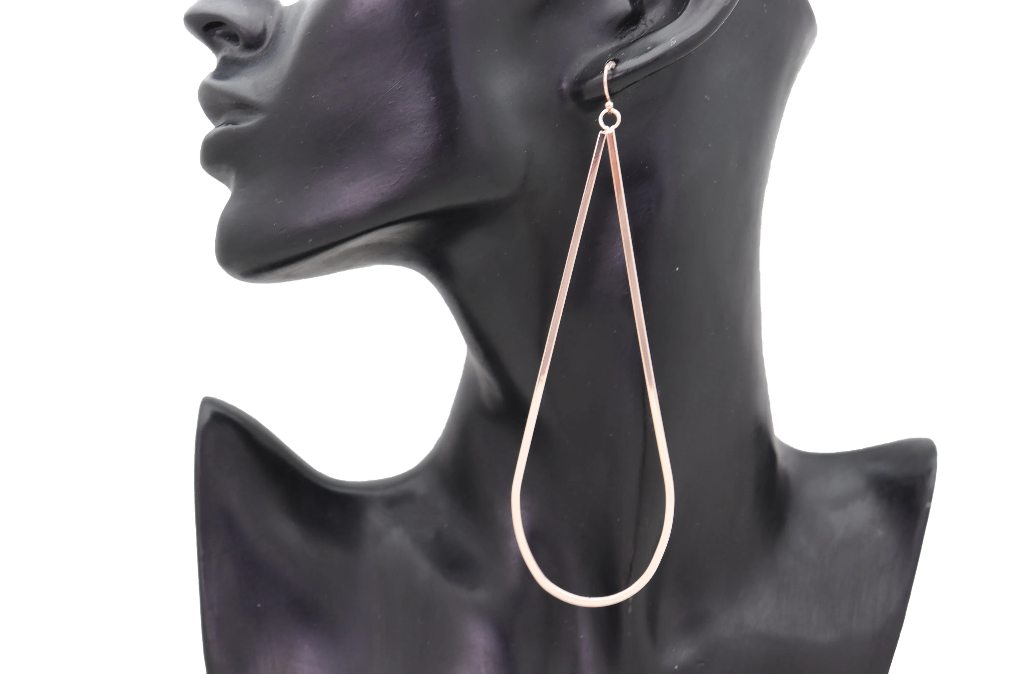 Hook Earrings Set Rose Gold Metal Dangle Water Drop Hoop