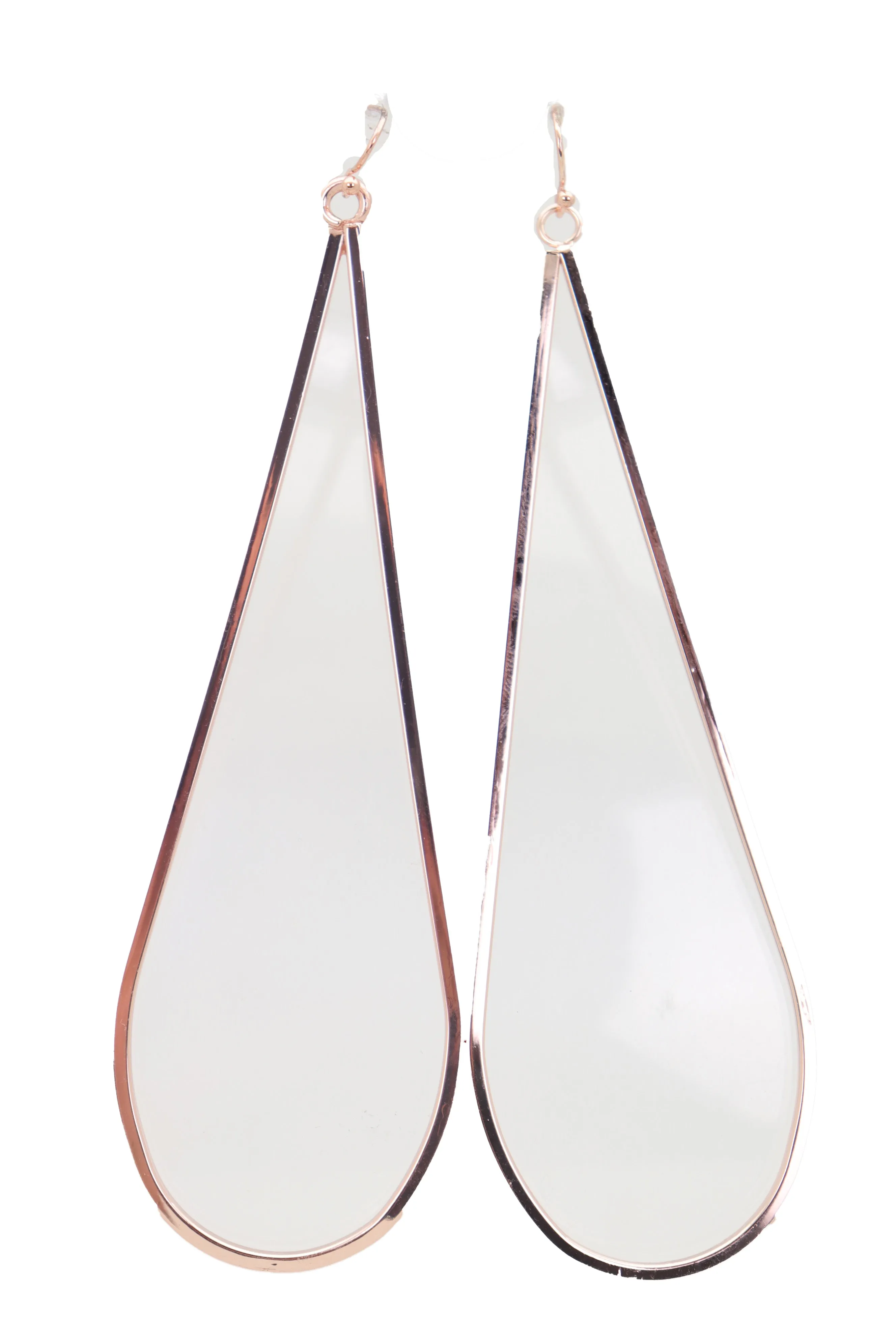 Hook Earrings Set Rose Gold Metal Dangle Water Drop Hoop
