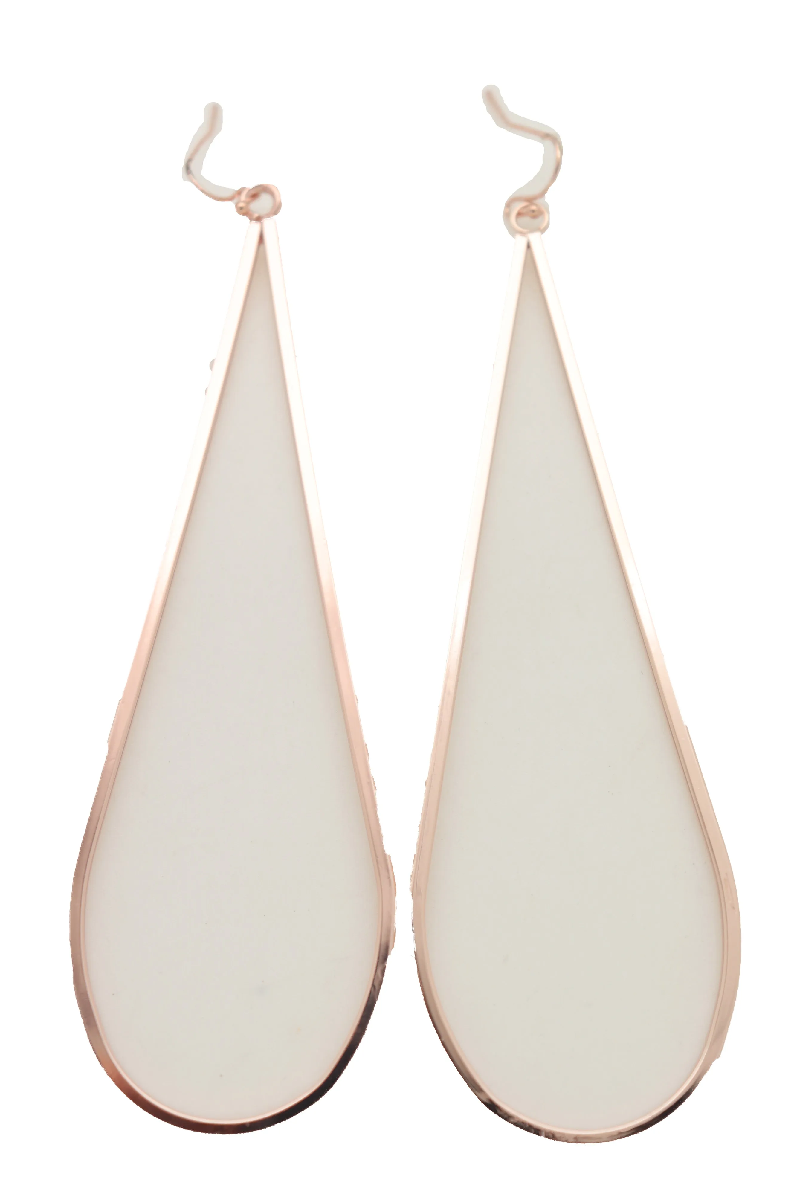 Hook Earrings Set Rose Gold Metal Dangle Water Drop Hoop