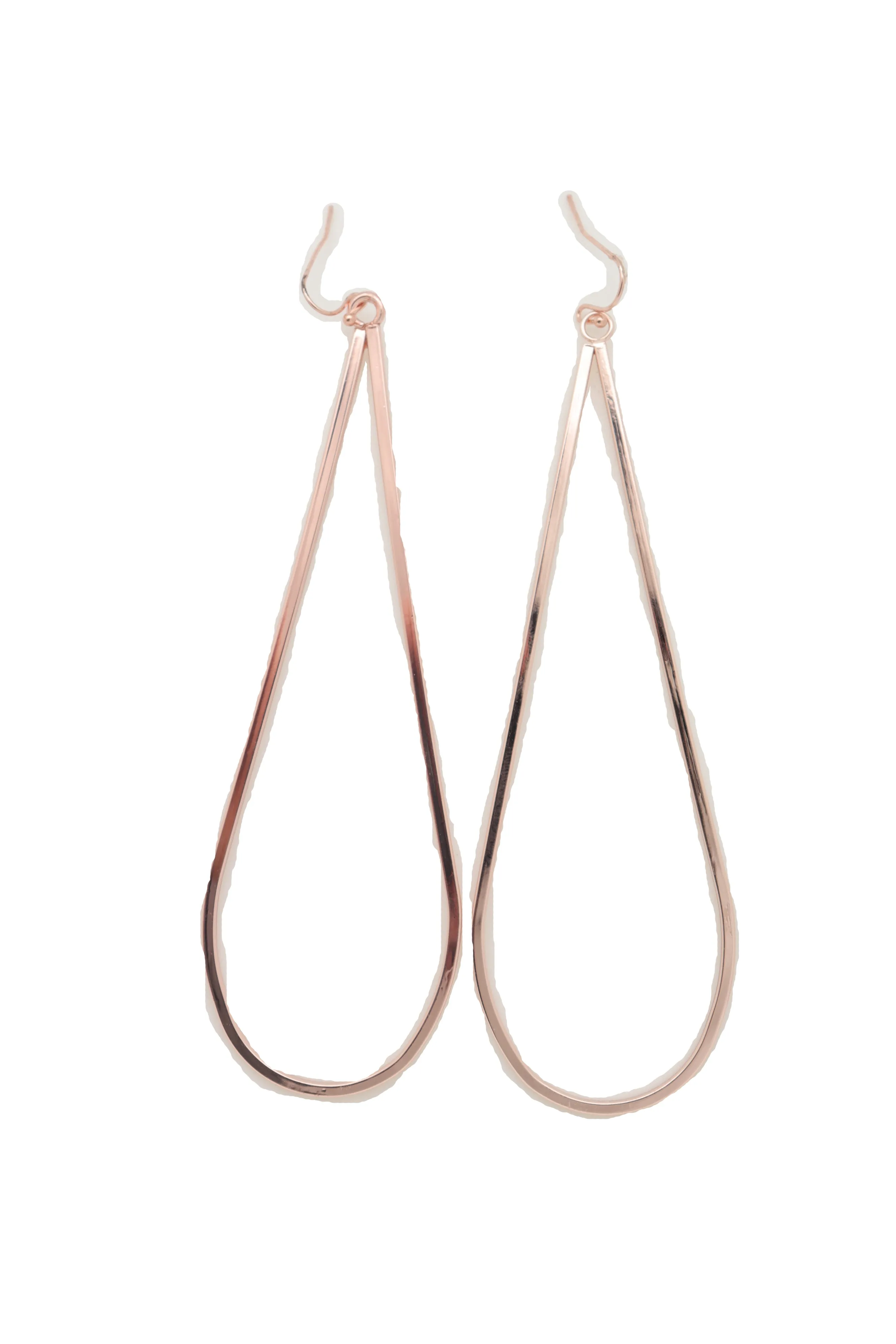 Hook Earrings Set Rose Gold Metal Dangle Water Drop Hoop