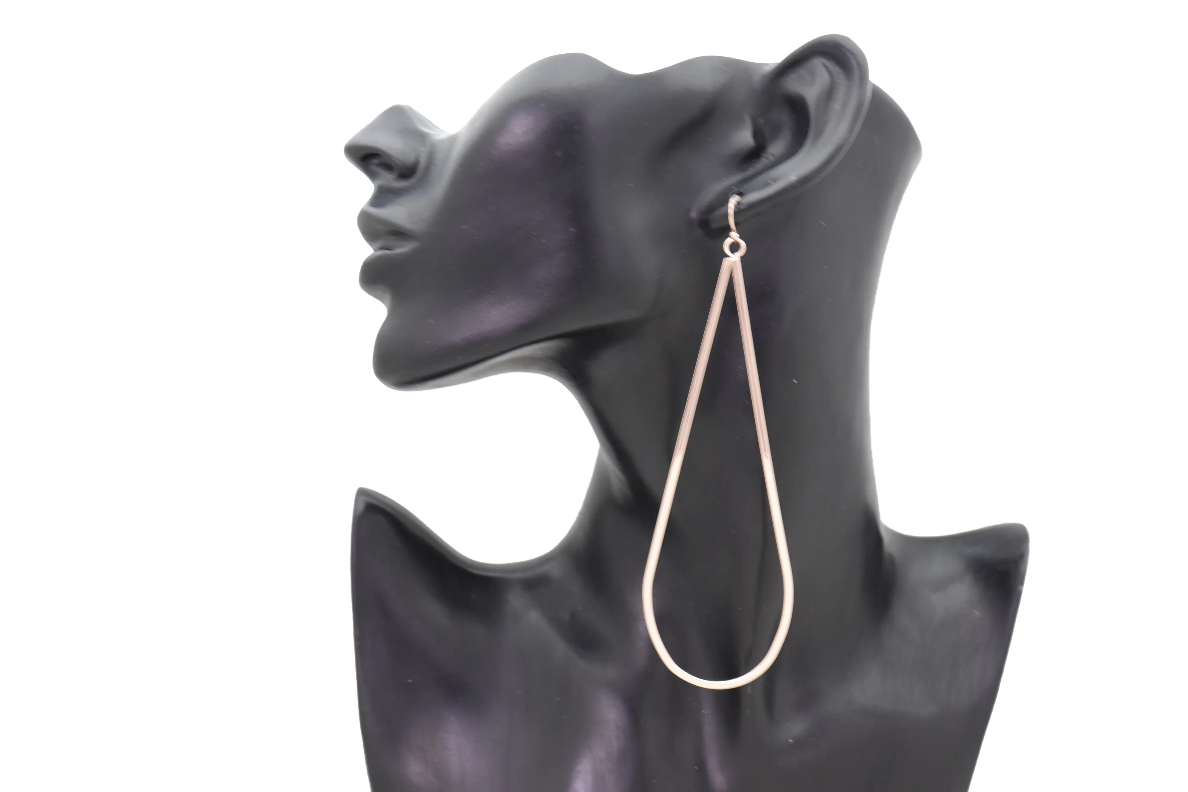 Hook Earrings Set Rose Gold Metal Dangle Water Drop Hoop