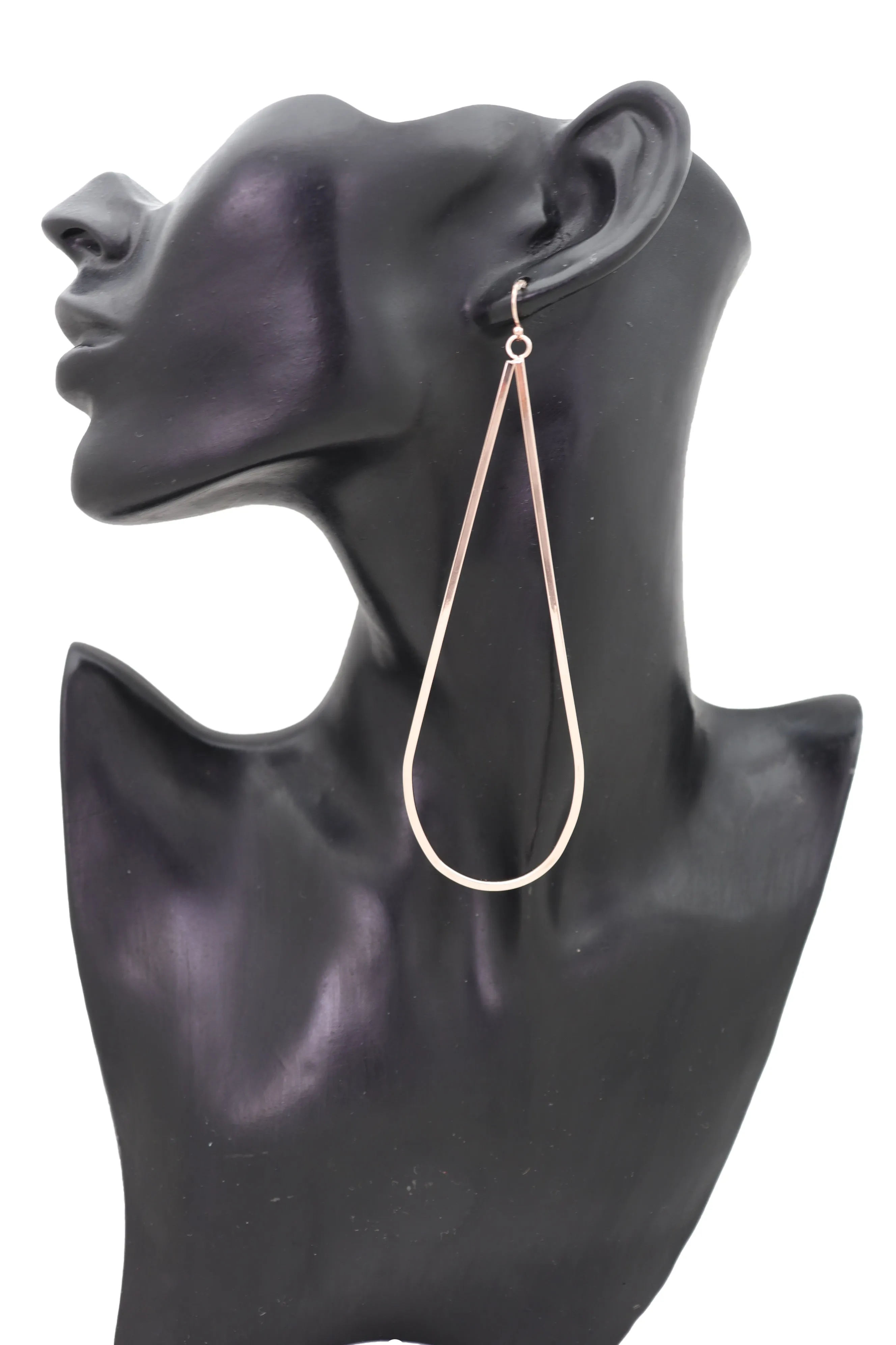 Hook Earrings Set Rose Gold Metal Dangle Water Drop Hoop