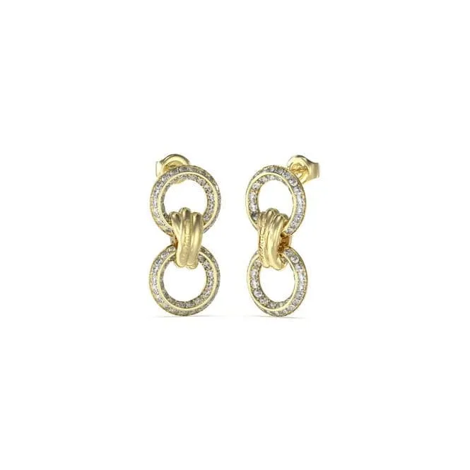 Ladies 30mm Circle Knot Drop Earrings UBE04061YG