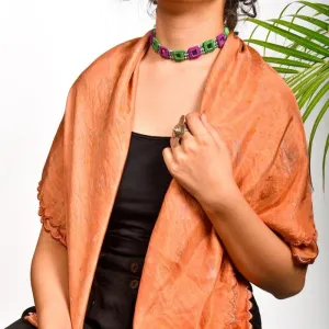 Lambani Dora Necklace: Purple and Green