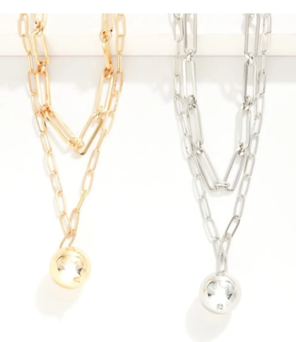 Layered Chain Link Necklace