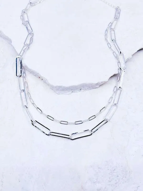 Layered Paperclip Necklace