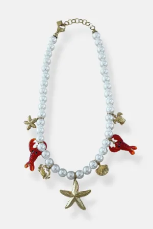 Lobster pearl Necklace - Goud