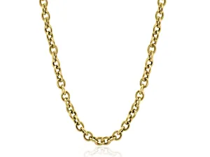 Medium Oval Link Yellow Gold Necklace